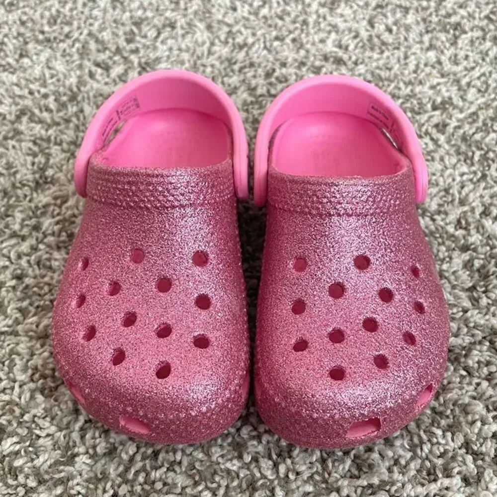 Size 8 / Toddler Girl Glitter Crocs